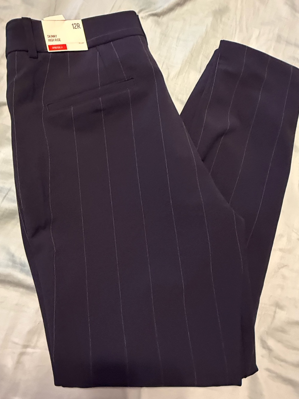 Women’s Navy Pinstripe Dress Pants